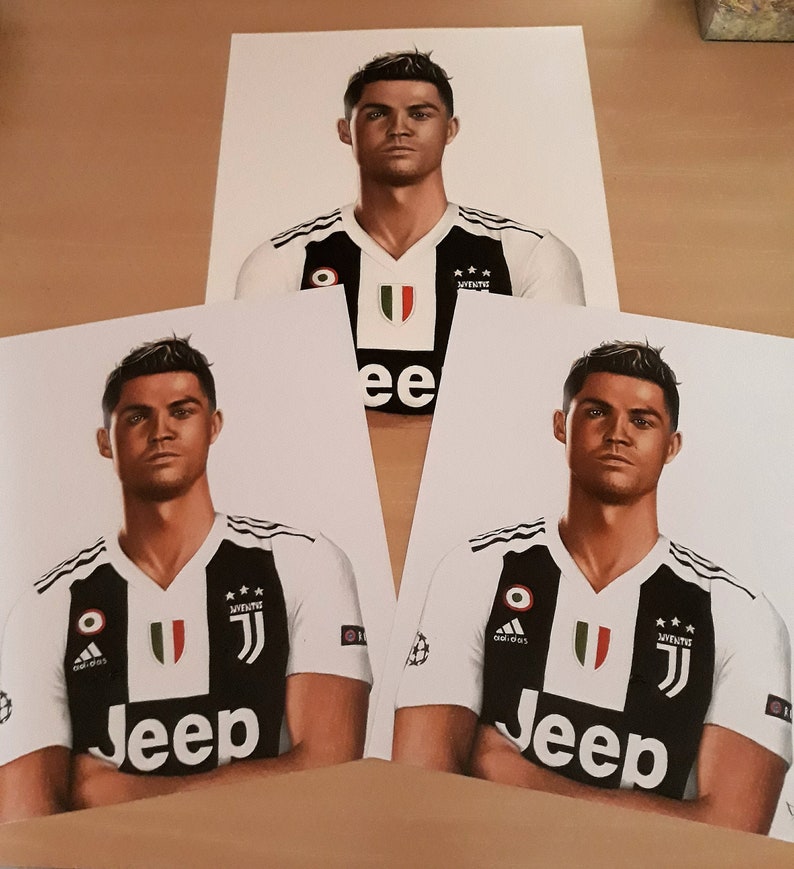 PRINT de Ronaldo Dessin Juventus - Etsy