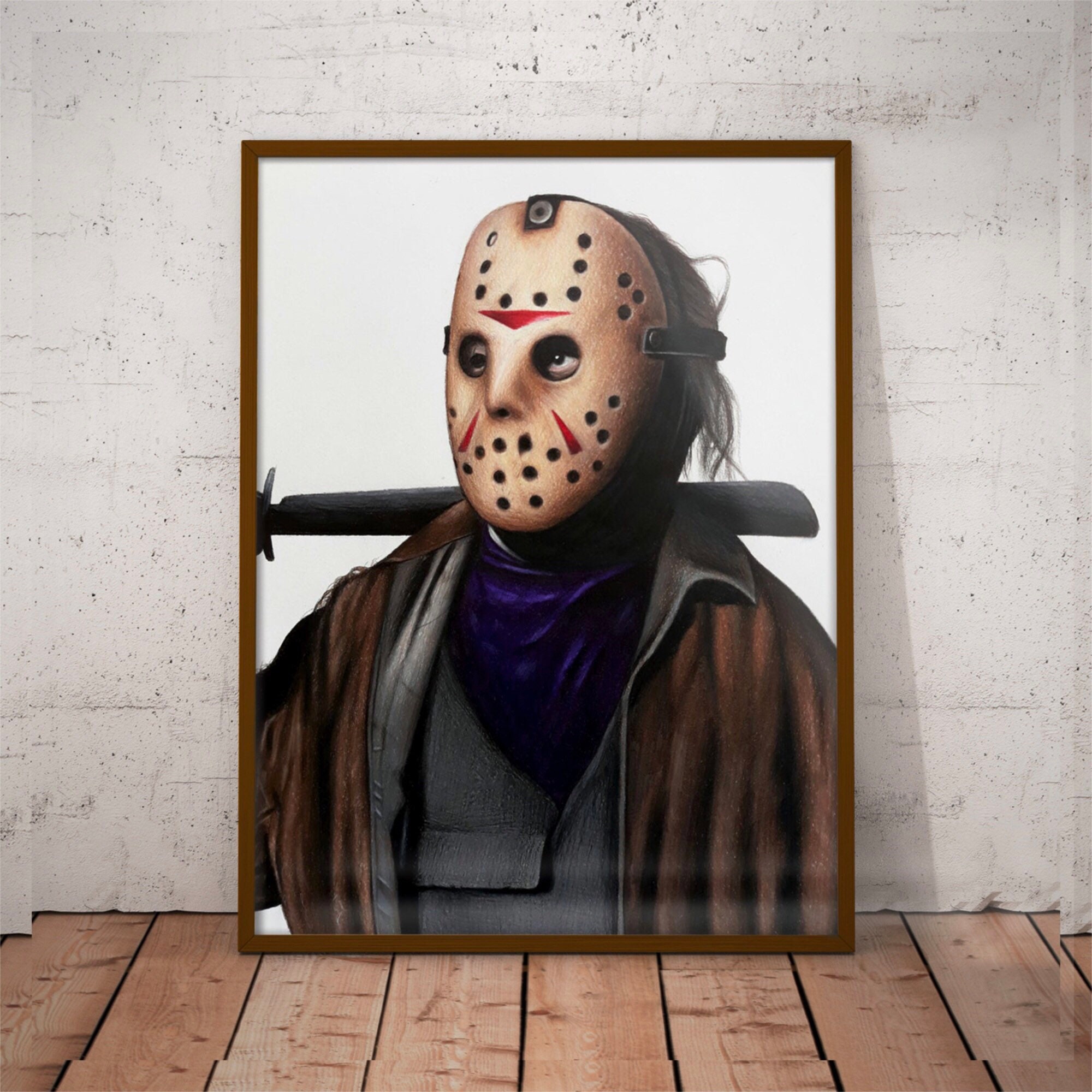Print A3 Fan Art Jason Voorhees Digital Drawing & Illustration etna.com.pe
