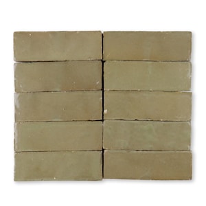 Handmade Moroccan Zellige 2x6 Earth Terracotta Tile - Sample