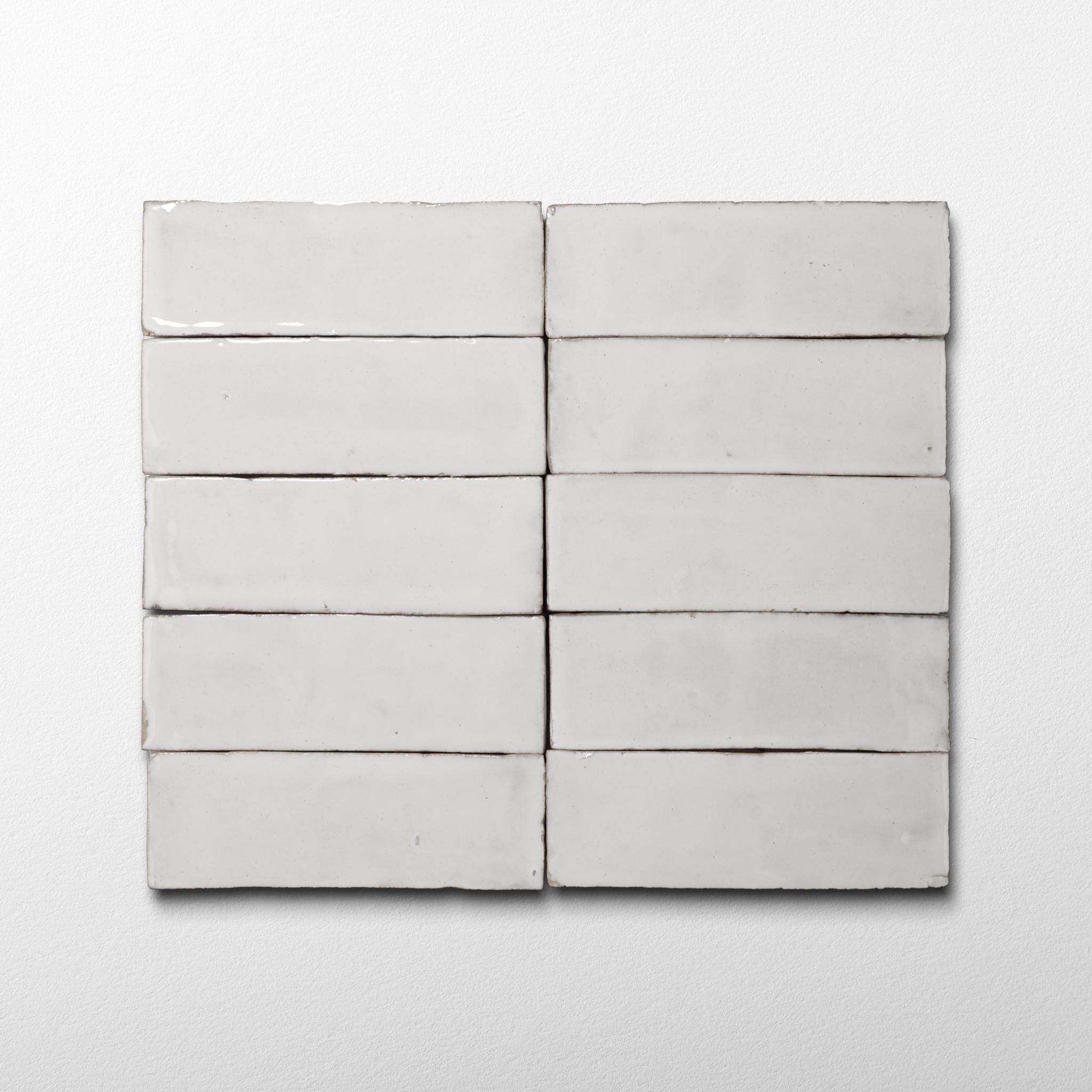 Handmade Moroccan Zellige 2x6 off White Terracotta Tile - Sample