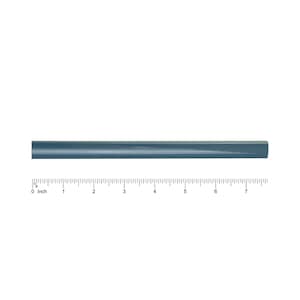 May include: A dark blue, cylindrical, ceramic tile measuring approximately 7 inches in length.