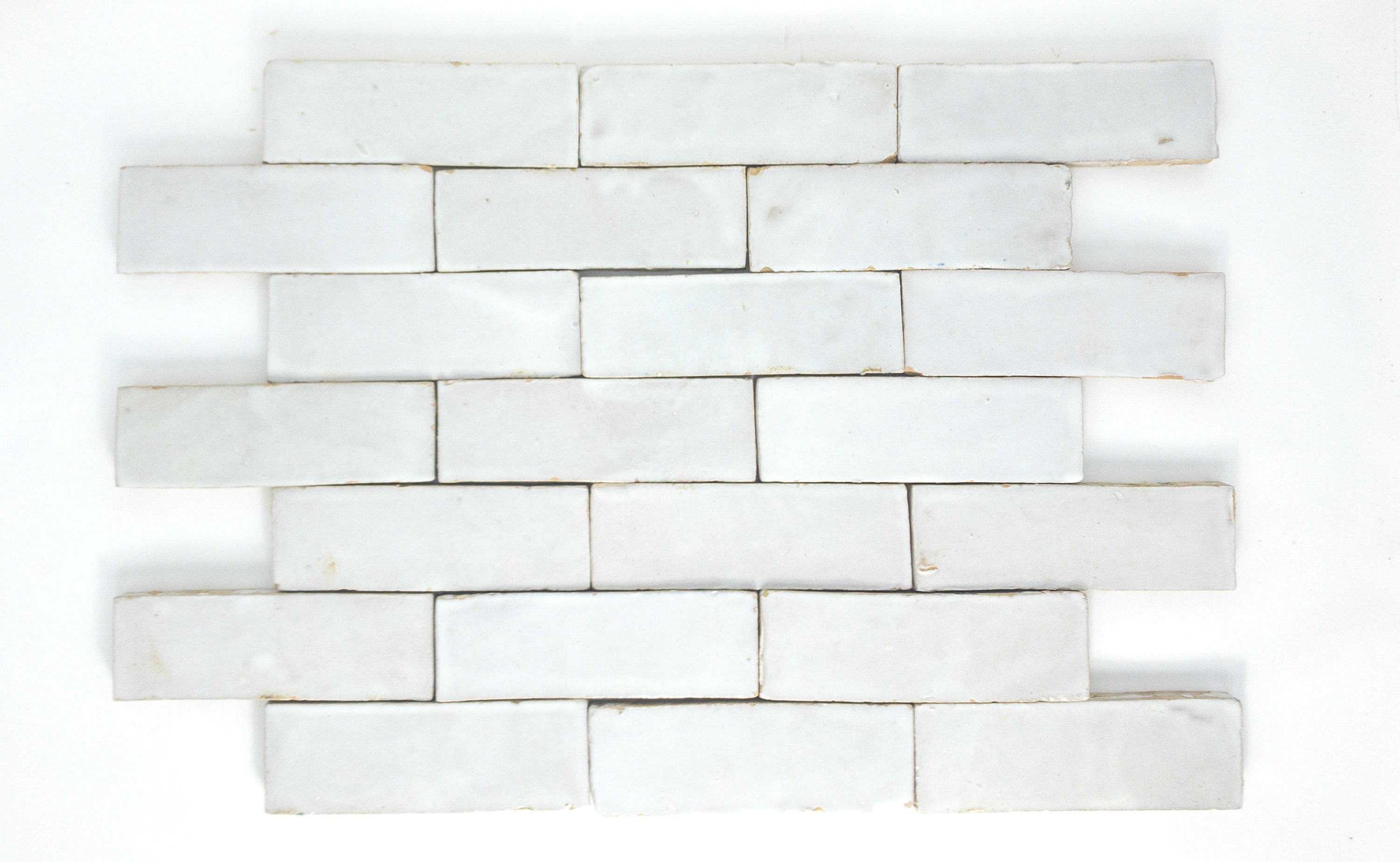 Fabrique A La Main Marocain Zellige 2x6 Pearl White Terracotta Etsy
