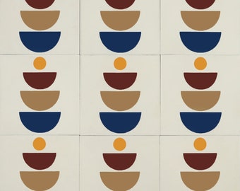 Funky Horizon Hues Cement Tile - Sample