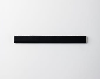 Handmade 3/4x10 Black Matte Bullnose Pencil Trim