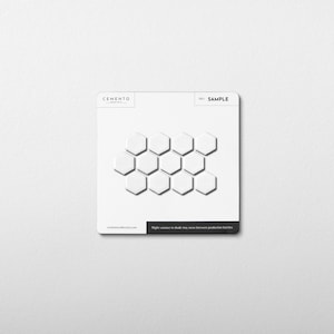 Bright White 1" Hexagon Matte Porcelain Mosaic Tile - (This is sample size 3x4")