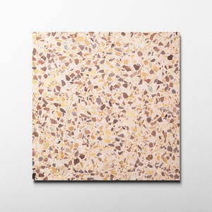 Procida Butter Cream 16x16 Terrazzo Tile (4x4 size sample)