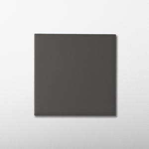 Macaron Flat Cocoa Ash 5x5 Matte Ceramic Tile - Sample