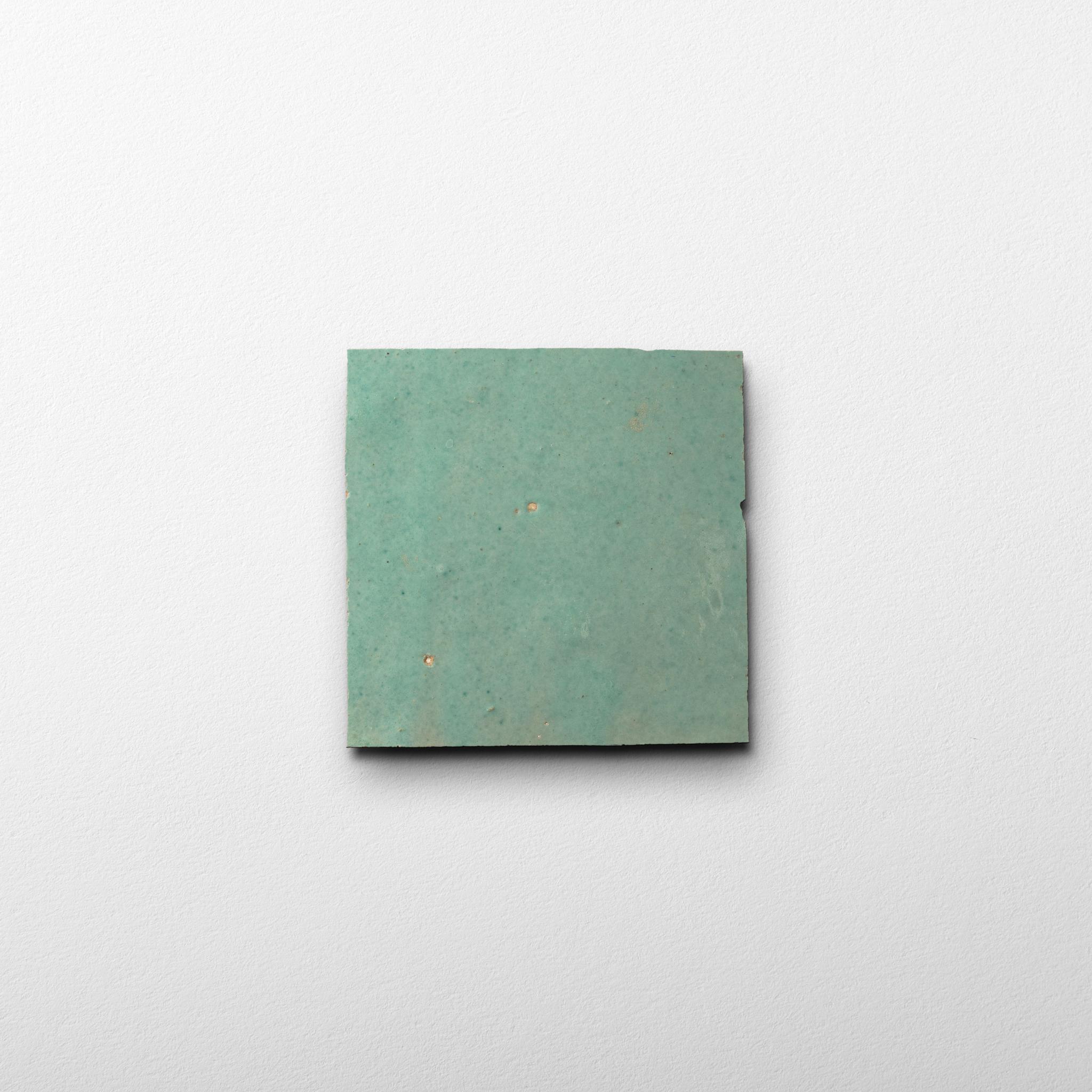 Handmade Moroccan Zellige 4x4 Caribbean Green Terracotta Tile