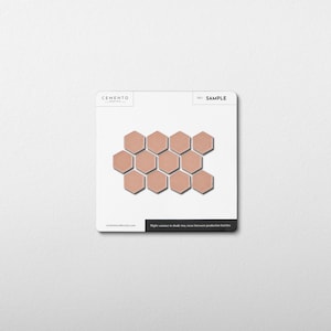 Peach 1" Hexagon Matte Porcelain Mosaic Tile - (This is sample size 3x4")
