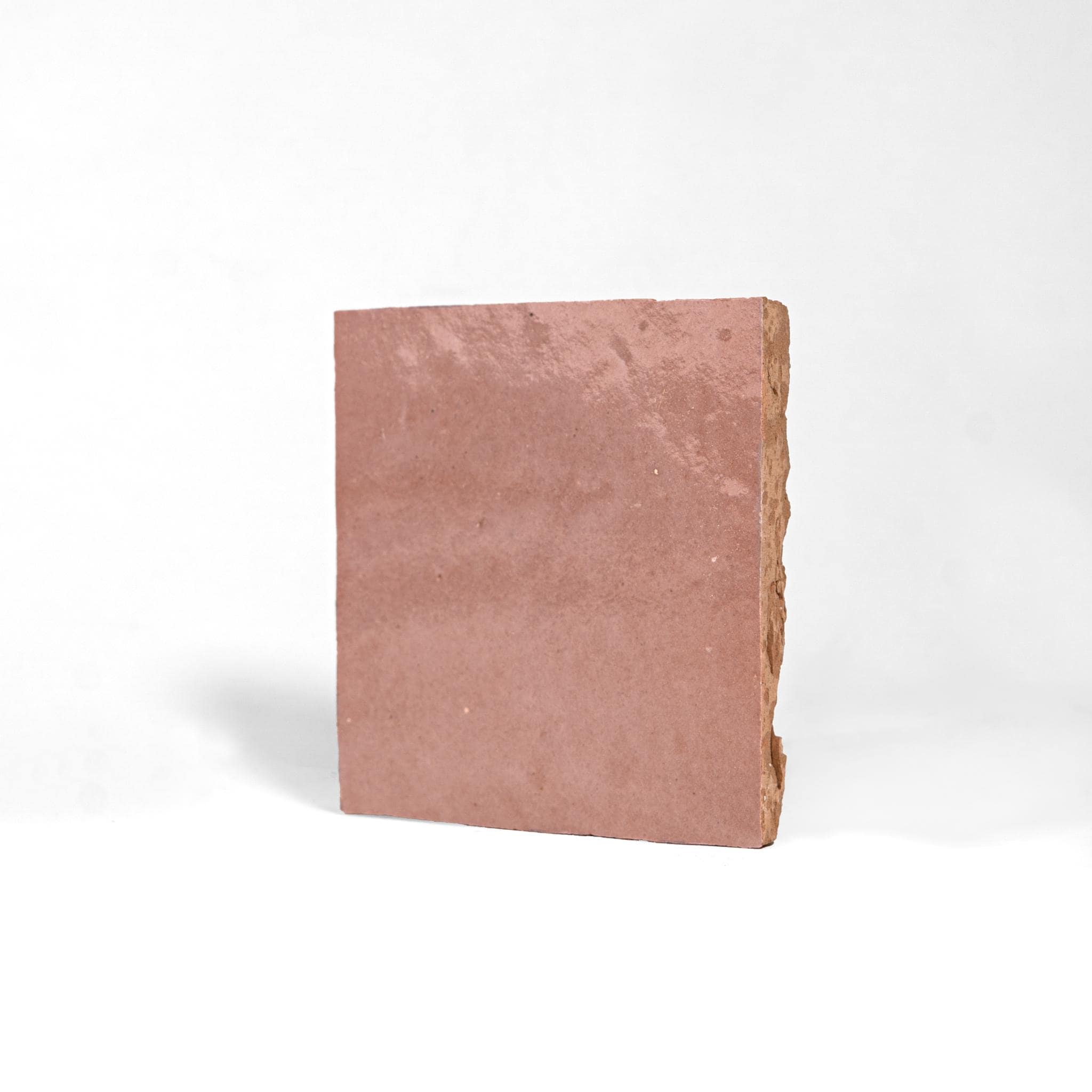 Handmade Moroccan Zellige 4x4 Blush Pink Terracotta Tile - Sample