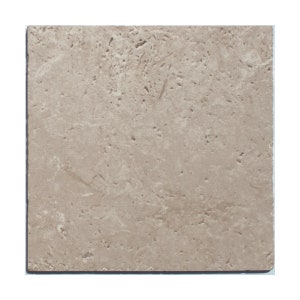 Travertine Tumbled Silver 8x8 Porcelain Tile (4x4 size sample)