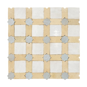 Moroccan Zellige Maze Light Mosaic - 4x4 Sample