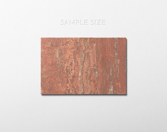 Red Travertine 24x48 Porcelain Tile (This is sample size 4x6")