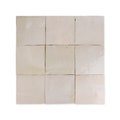 Handmade Moroccan Zellige 4x4 Ecru White Terracotta Tile - Sample