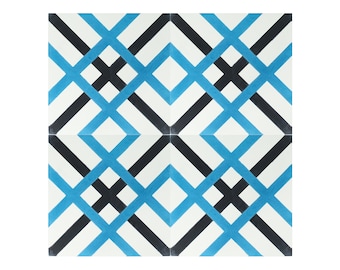 Halmstad 8x8 Cement Tile - Sample