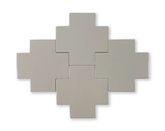 Puzzle Plus 6x6 Pewter Gray Subway Tile - Sample