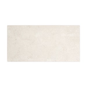 Lime Stone White Cream Rectified Porcelain Tile 12x24 Porcelain Tile (4x4 size sample)