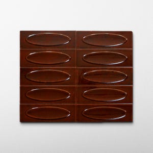 Bubble 2.5x8 Brick Saffron Red Ceramic Tile - Sample