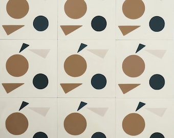 Funky Abstract Arcadia Cement Tile - Sample