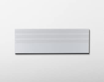 Tuscany Stripe Daisy White 9x28 Ceramic Tile - Sample (sample size 4x9)