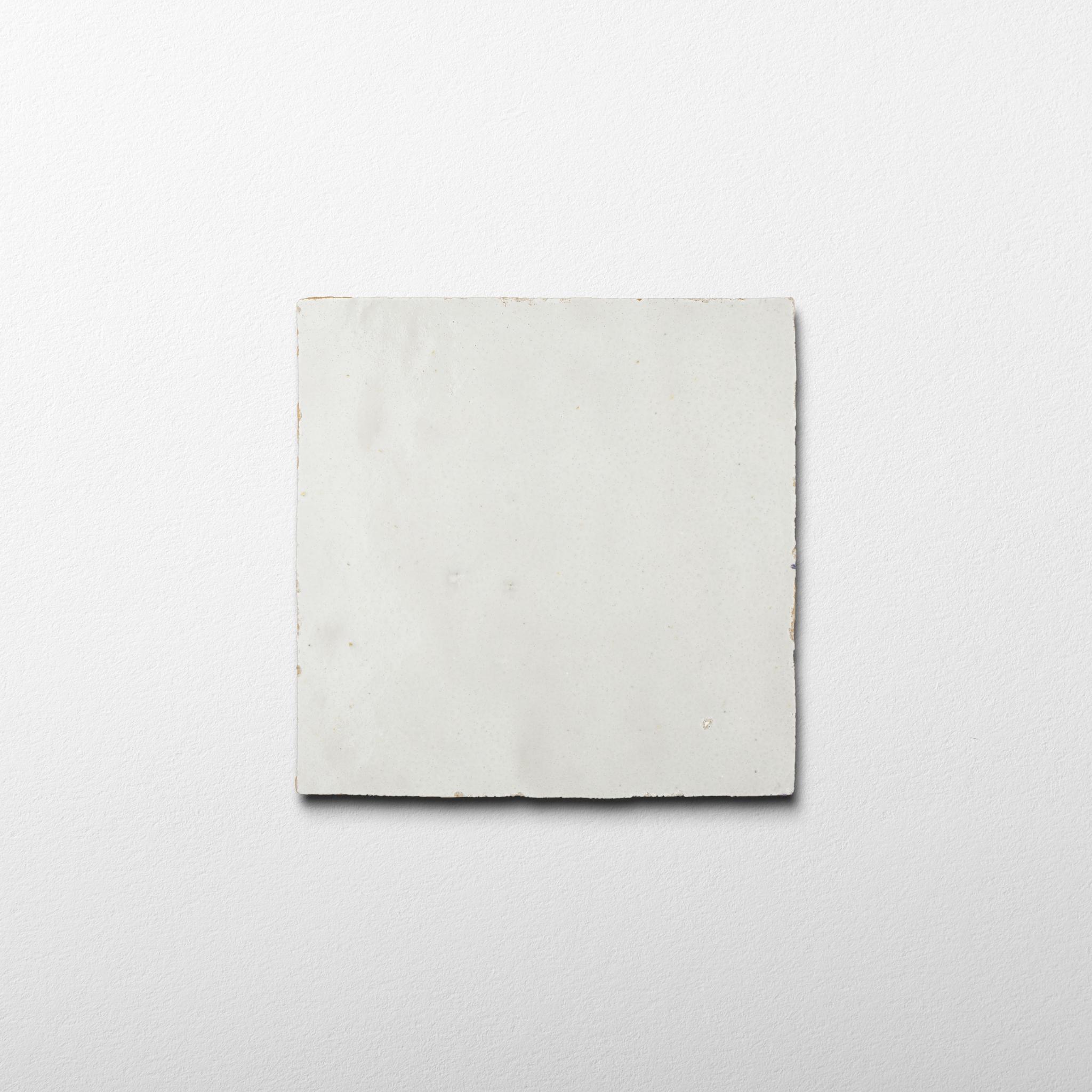Handmade Moroccan Zellige 4x4 off White Terracotta Tile - Sample