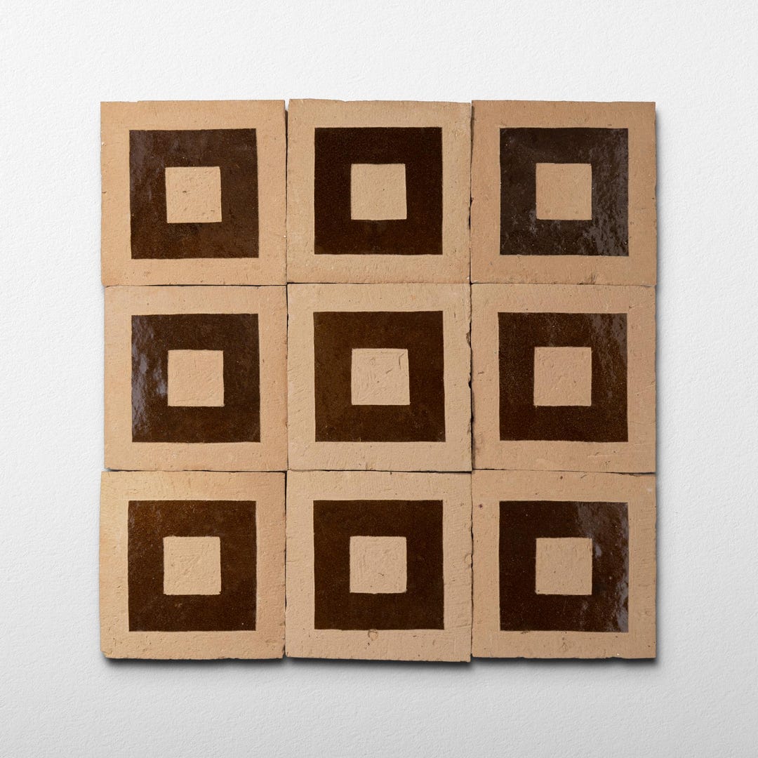 Chiseled 4x4 Square Chocolate Brown Zellige Tile - Sample - Etsy