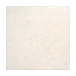 Lime Stone White Cream Rectified Porcelain Tile 24x24 Porcelain Tile (4x4 size sample)