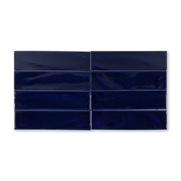 Handmade Brick 2x8 Oxford Blue Subway Tile