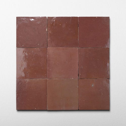 Handmade Moroccan Zellige 4x4 Chocolate Brown Terracotta Tile