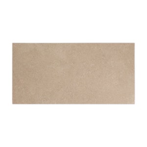 Lime Stone Tan Rectified 12x24 Porcelain Tile (4x4 size sample)