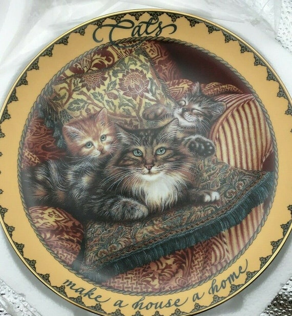 Details about   Sitting Pretty Cat Kitty Kitten Collector Plate Bradford Exchange Karen Murray 