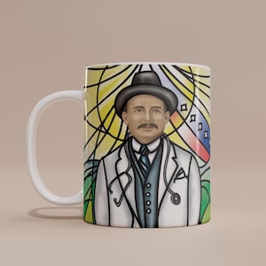 Father&#39;s Day Mug – José Gregorio Hernández – Spiritual Gift for Dad – Personalized Mug with Short Phrase