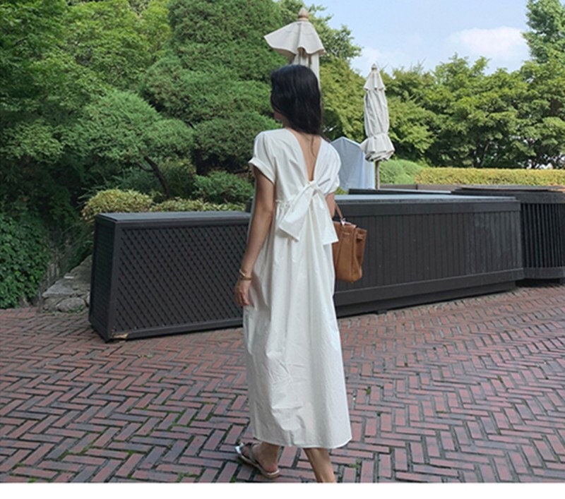 DUMA White Shirt Dress.korean Style Cotton Dress.loose Fit - Etsy