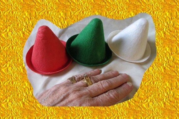 CLOWN HAT Flocked Felt 3 Mini 1999 New 