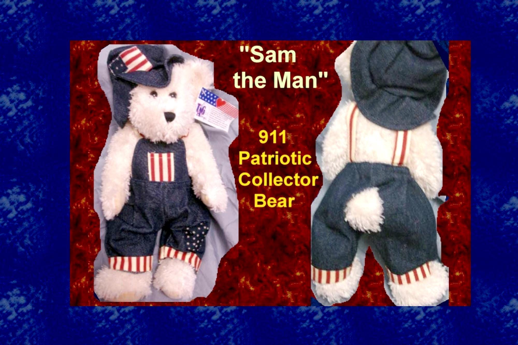 Patriotic Teddy Bear: 9/11 Remembrance Plush Toy - Sam's the Man
