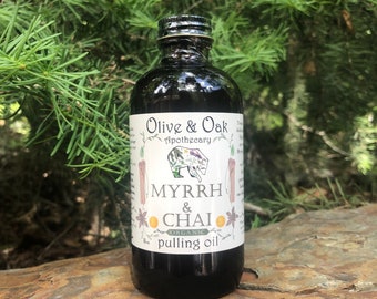 Pulling Oil | Chai & Myrrh, Organic, Sesame Oil, 8 fl oz