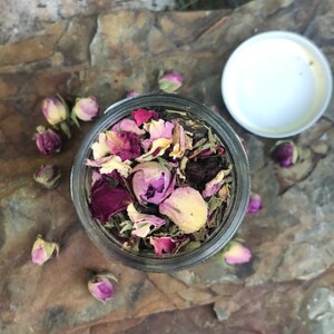 Secret Garden | Green Tea Blend, Organic, Loose Leaf, Love Tea, Glass Jar, Measured by Volume