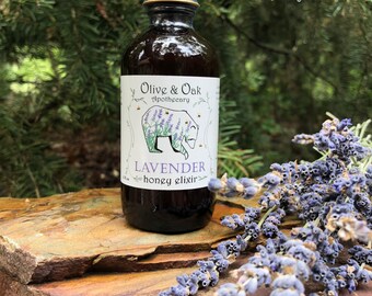 Lavender Honey Elixir | Organic, Handcrafted, Herbal Extract, Medicinal Sweetener