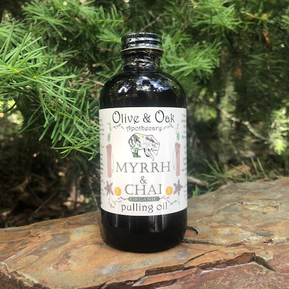 Pulling Oil | Myrrh & Chai, Organic, Sesame Oil, Essential Oils, Myrrh extract