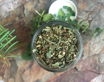 Mountain Mint | Herbal Tea, Organic & Wildcrafted, Loose Leaf, Glass Jar, Measured by Volume