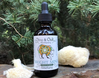 Bright Mind | Tincture, Lions Mane Mushroom, Organic, Herbal Extract, Handcrafted