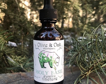 Holy Basil Elixir | Organic, Glycerine Tincture & Hydrosol