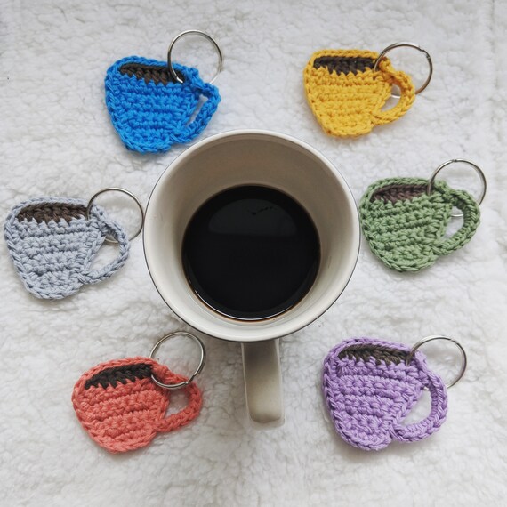 mini coffee mug key chain