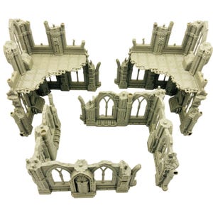 Gothic Ruins Set 3 – 3D Printed Tabletop Terrain – RPG & Wargame Scenery