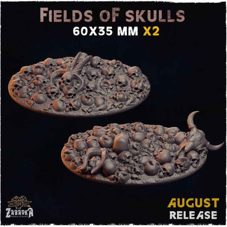 Fields of Skulls - Resin Printed Wargaming Bases - Etsy