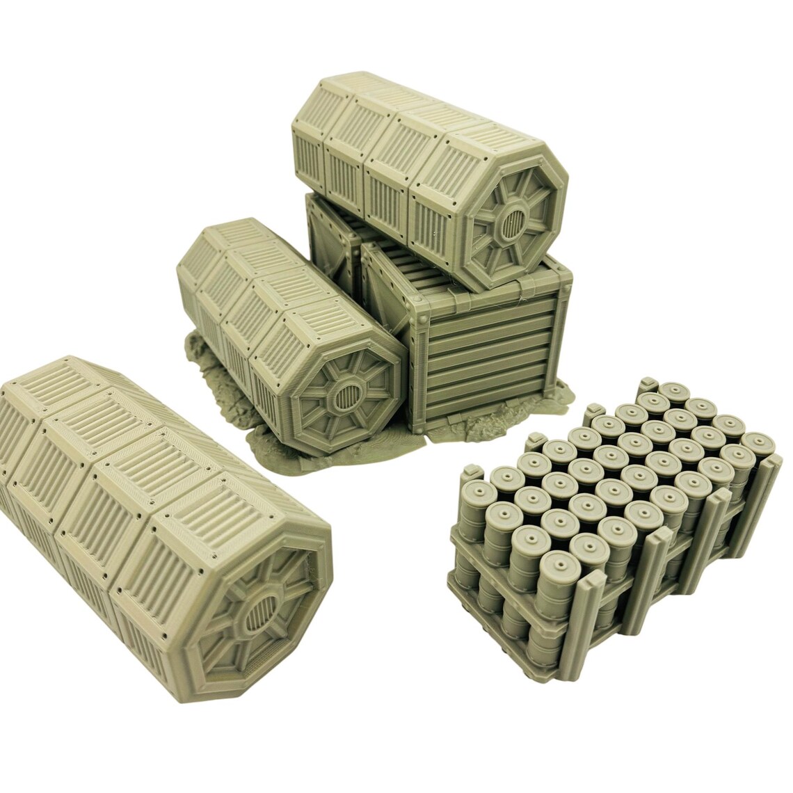 Rpg Container Sci-fi Cargo Container Terrain – Industrial Scatter Set for Tabletop ...