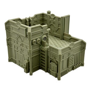 Cilos City Building 5 / Txarli Factory /  SW Legion / 40k / Infinity / Sci-Fi 3d Printed Tabletop Terrain /