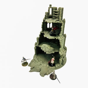 Ruined Tower: 3D Printed Tabletop Terrain - Kingdom of Tor Ithilas