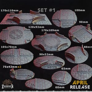 Cathedral Sanctum Bases- Resin Printed Wargaming Bases