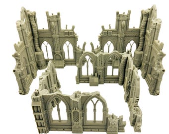 Gothic Ruins Set 2 – 3D Printed Tabletop Terrain – RPG & Wargame Scenery